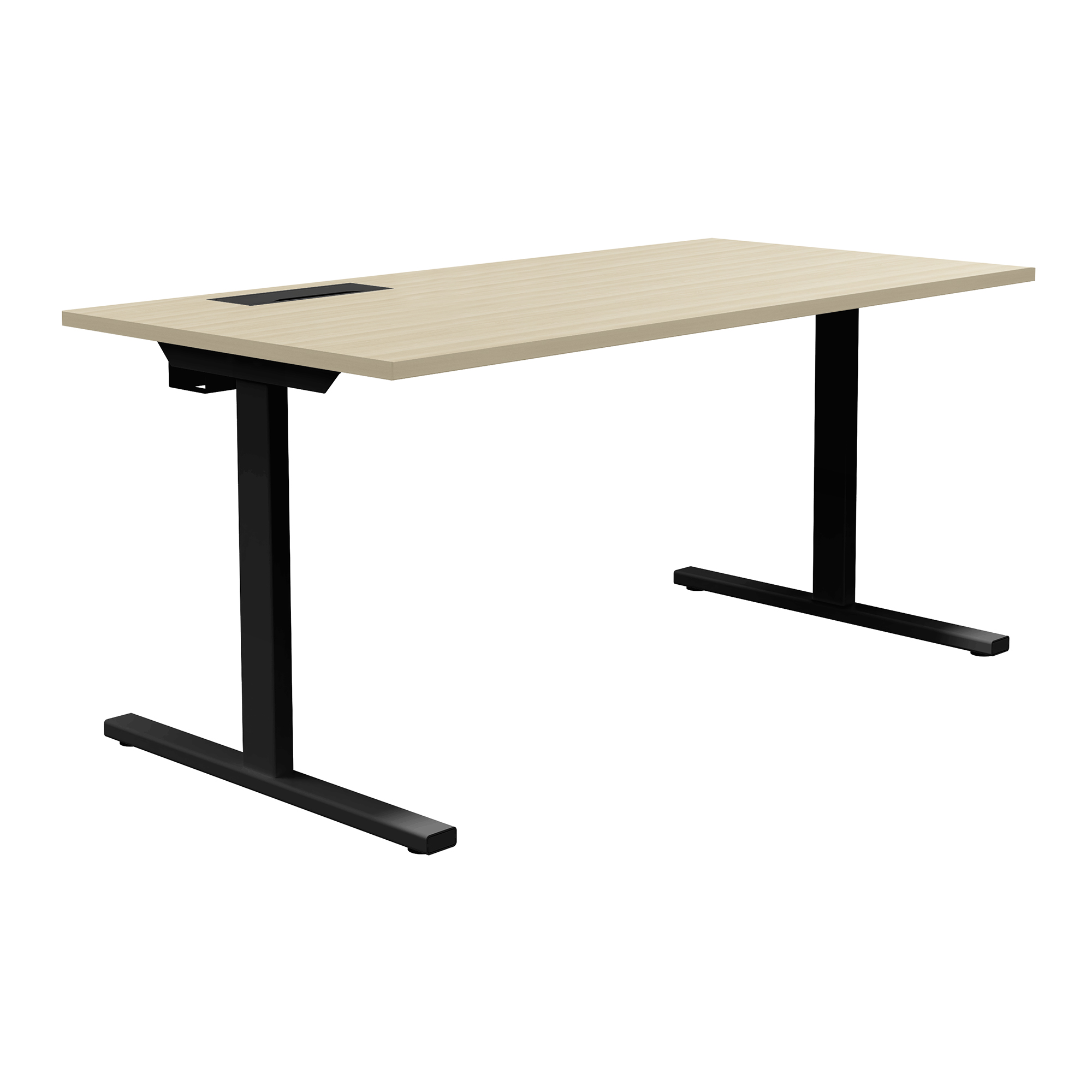 T-EASY Schreibtisch | 1200 - 1800 mm, elektrifiziert, Sandesche - 1 Main Image