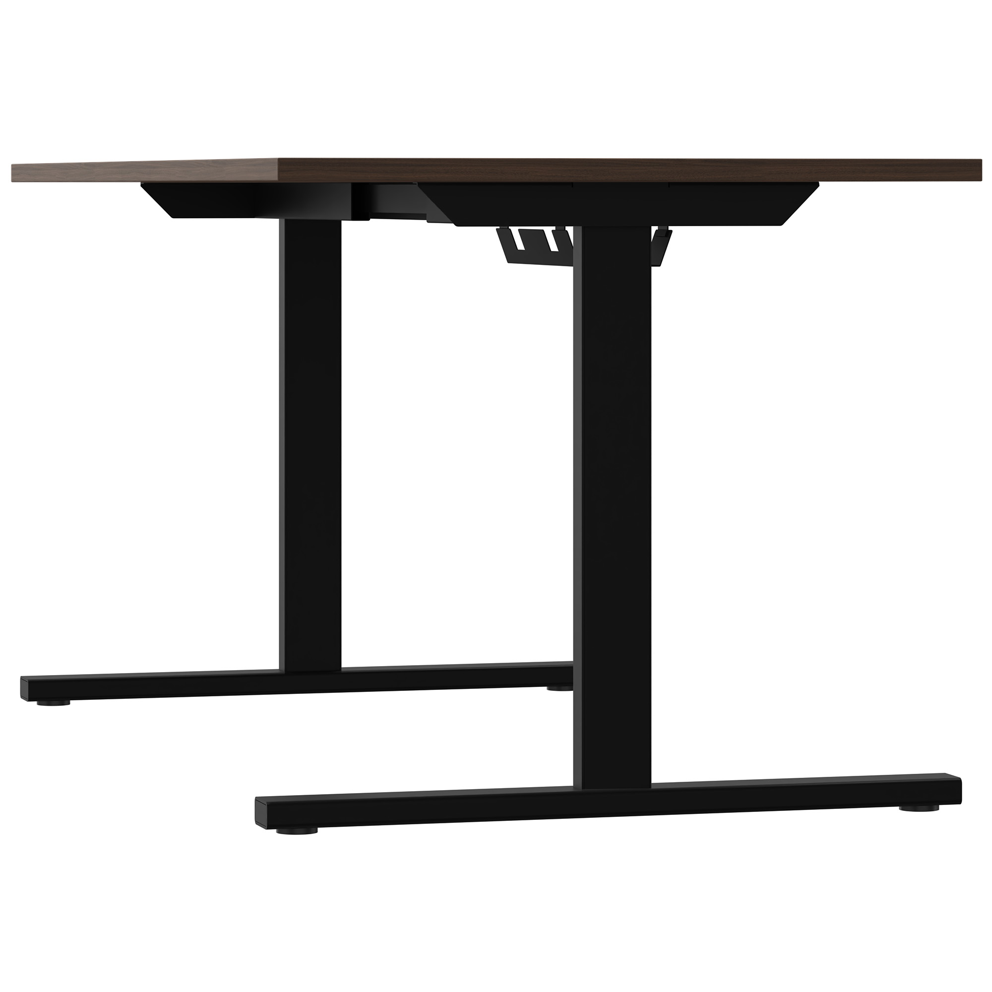 T-EASY Schreibtisch | 1200 - 1800 mm, elektrifiziert, Nussbaum - 5 Main Image