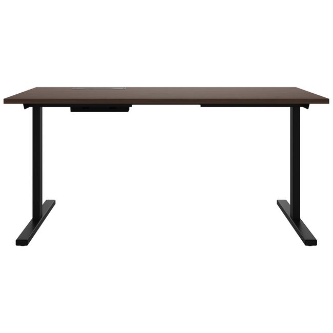 T-EASY Schreibtisch | 1200 - 1800 mm, elektrifiziert, Nussbaum