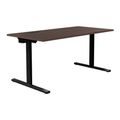 T-EASY Schreibtisch | 1200 - 1800 mm, elektrifiziert, Nussbaum - 1 Thumbnail Image