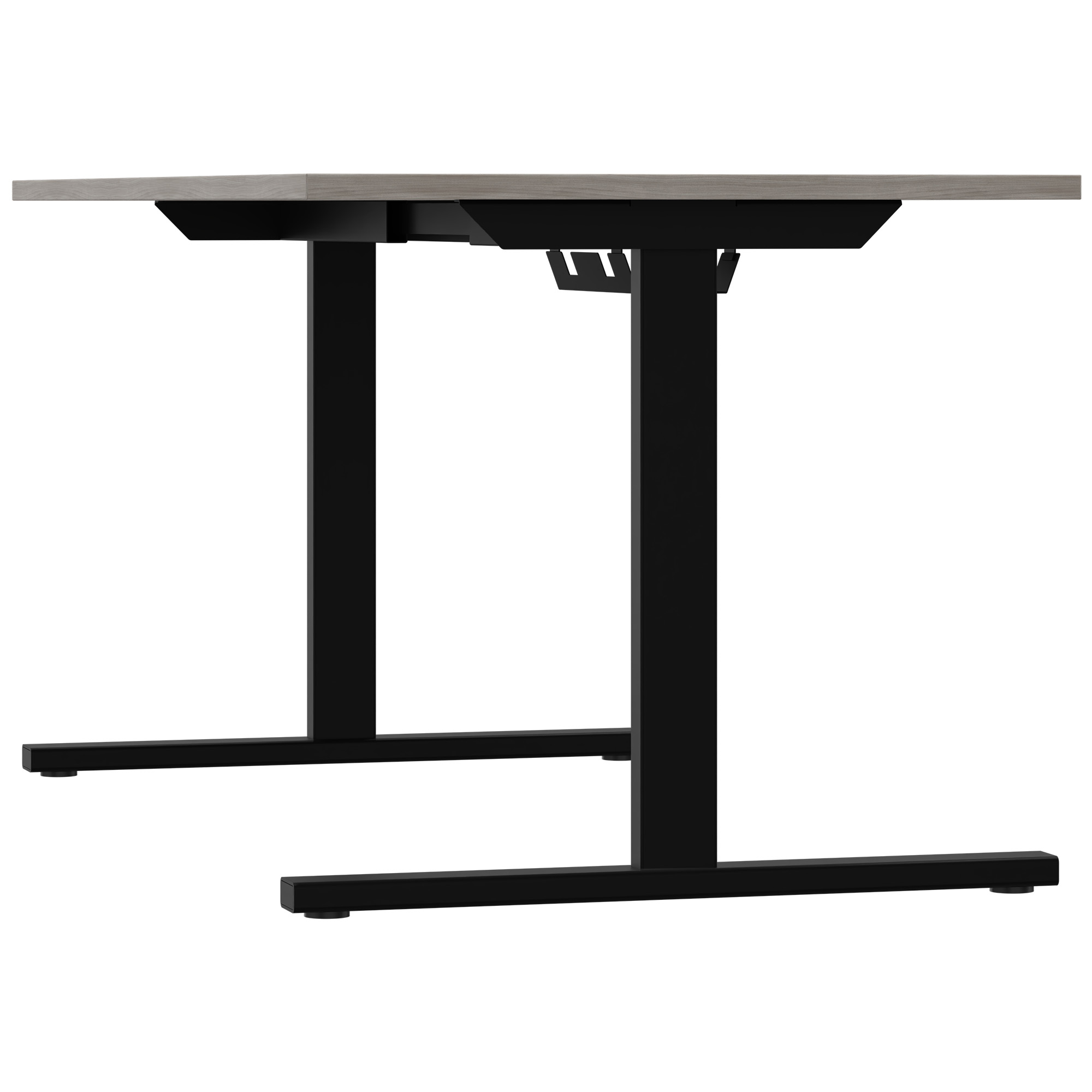 T-EASY Schreibtisch | 1200 - 1800 mm, elektrifiziert, Nordeiche grau - 5 Main Image