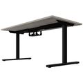 T-EASY Schreibtisch | 1200 - 1800 mm, elektrifiziert, Nordeiche grau - 4 Thumbnail Image