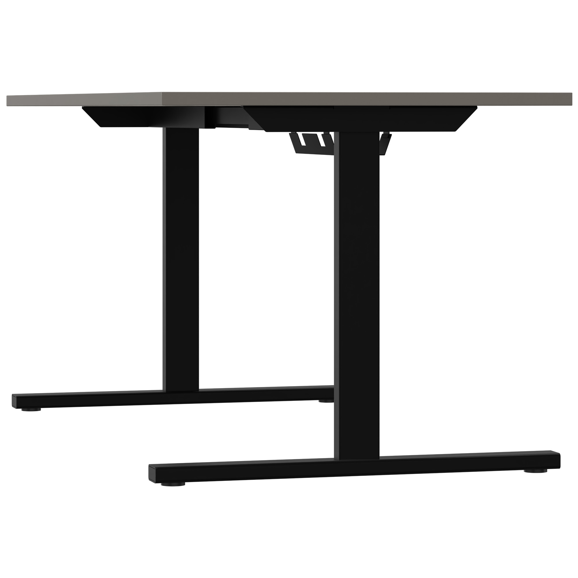 T-EASY Schreibtisch | 1200 - 1800 mm, elektrifiziert, Cubanitgrau - 5 Main Image