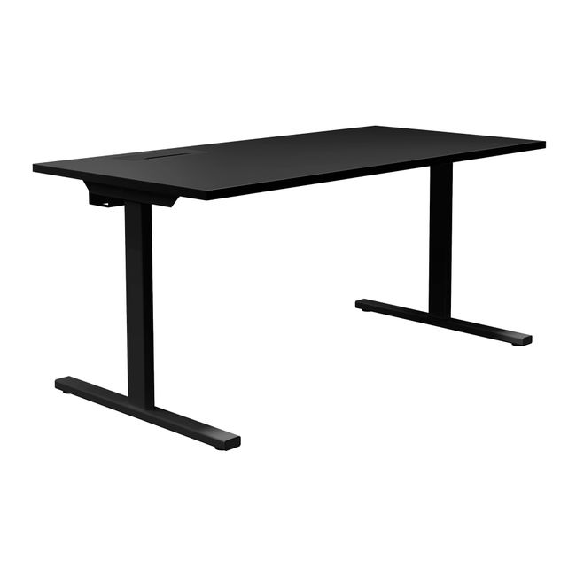 T-EASY Schreibtisch | 1200 - 1800 mm, elektrifiziert, Schwarz T-EASY Schreibtisch | 1200 - 1800 mm, elektrifiziert, Schwarz