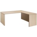 BRALCO SILE desk with extension table | 1800 - 2000 mm, angle desk, cable duct, side frame, oak - 1 Thumbnail Image