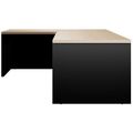 BRALCO SILE desk with extension table | 1800 - 2000 mm, angle desk, cable duct, side frame, oak - 5 Thumbnail Image