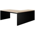 BRALCO SILE desk with extension table | 1800 - 2000 mm, angle desk, cable duct, side frame, oak - 6 Thumbnail Image