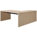 BRALCO SILE desk with extension table | 1800 - 2000 mm, angle desk, cable duct, side frame, oak - 6 Thumbnail Image
