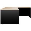 BRALCO SILE desk with extension table | 1800 - 2000 mm, angle desk, cable duct, side frame, oak - 2 Thumbnail Image