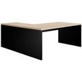 BRALCO SILE desk with extension table | 1800 - 2000 mm, angle desk, cable duct, side frame, oak - 3 Thumbnail Image