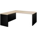 BRALCO SILE desk with extension table | 1800 - 2000 mm, angle desk, cable duct, side frame, oak - 4 Thumbnail Image