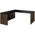 BRALCO SILE desk with extension table | 1800 - 2000 mm, angle desk, cable duct, side frame, black - 4 Thumbnail Image