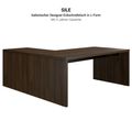 BRALCO SILE Schreibtisch mit Anbautisch | 1800 - 2000 mm, Winkelschreibtisch, Kabelkanal, Wangengestell, Schwarz