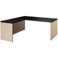 BRALCO SILE desk with extension table | 1800 - 2000 mm, angle desk, cable duct, side frame, black - 4 Thumbnail Image