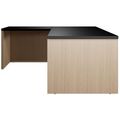 BRALCO SILE desk with extension table | 1800 - 2000 mm, angle desk, cable duct, side frame, black - 5 Thumbnail Image