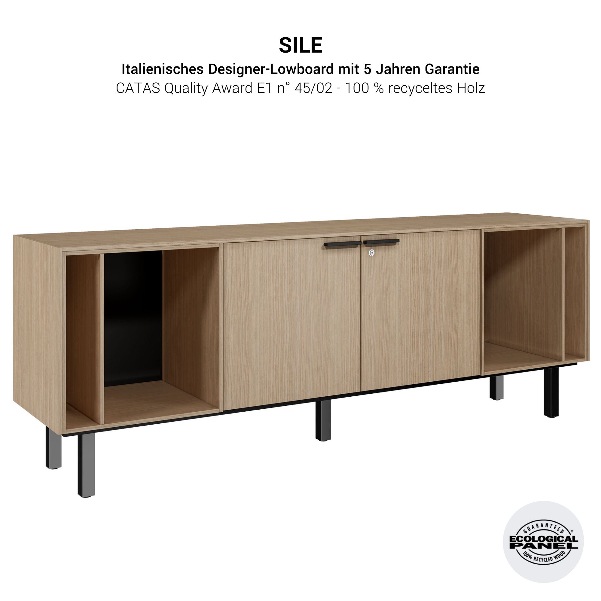 BRALCO SILE Lowboard | 1 OH, 2025 x 740 mm, Eiche - 4 Main Image