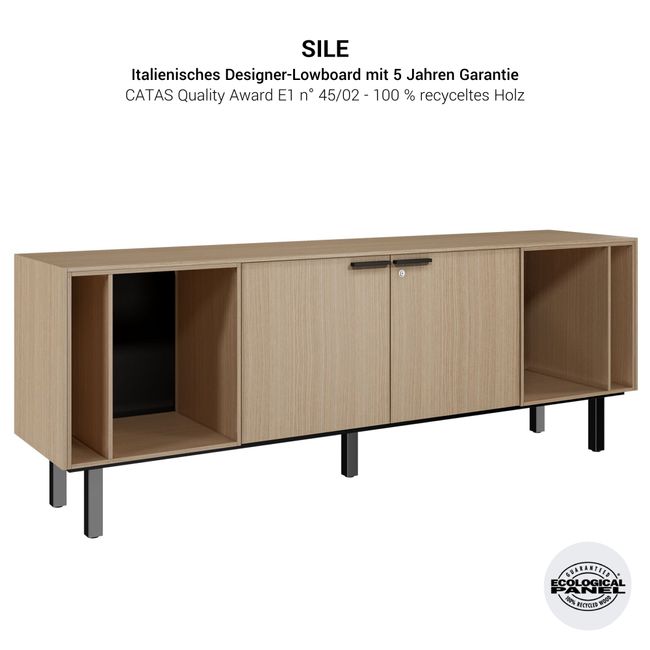 BRALCO SILE Lowboard | 1 OH, 2025 x 740 mm, Eiche BRALCO SILE Lowboard | 1 OH, 2025 x 740 mm, Eiche