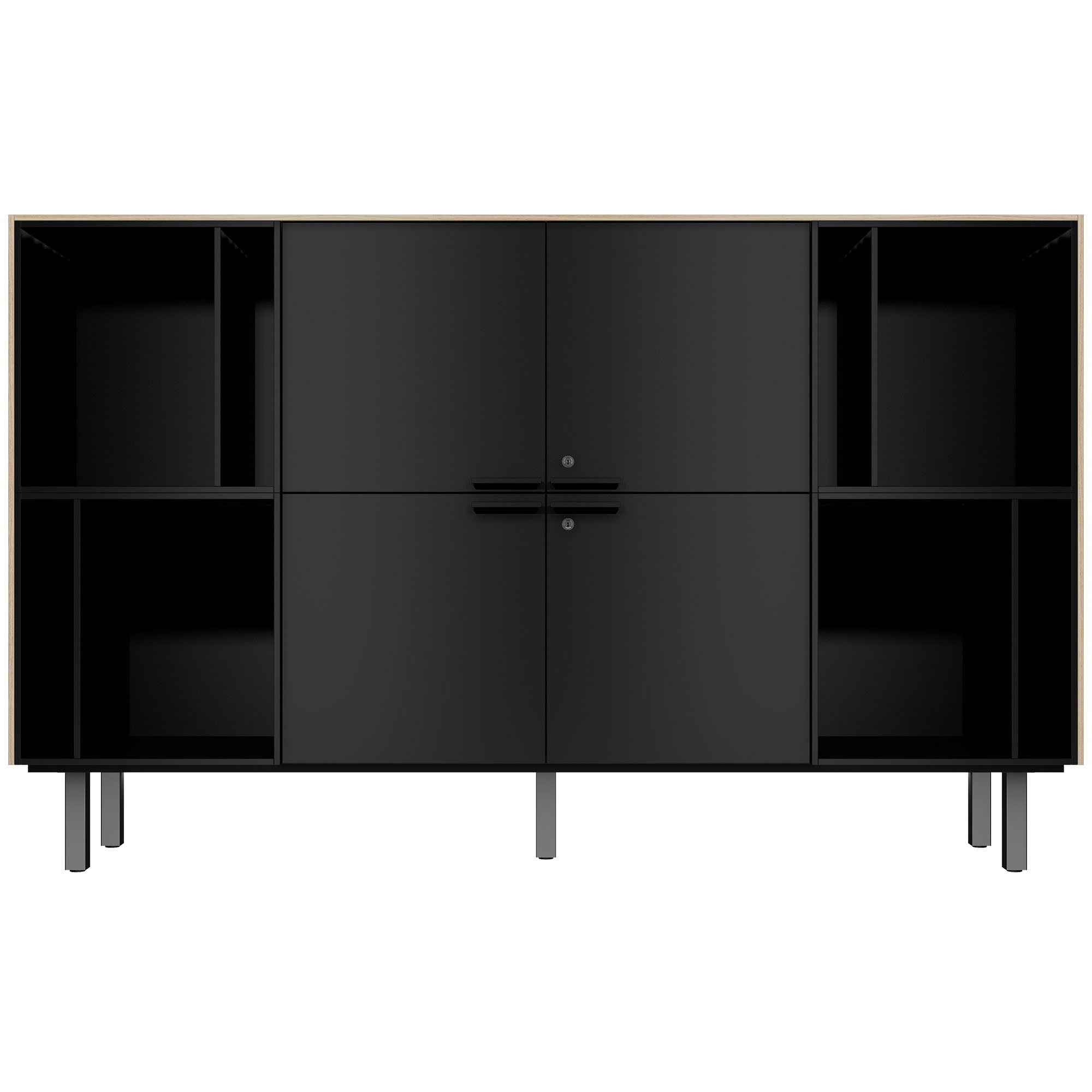 BRALCO SILE highboard | 2 OH, 2025 x 1250 mm, oak - 2 Main Image