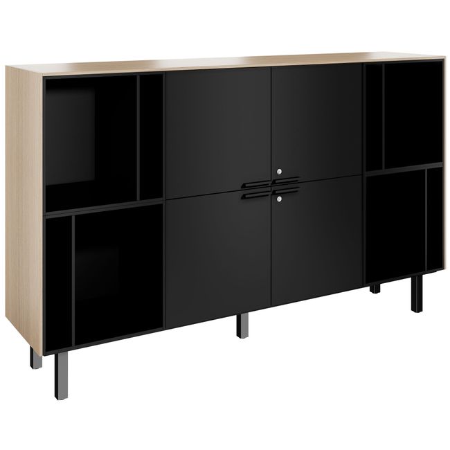 BRALCO SILE Highboard | 2 OH, 2025 x 1250 mm, Eiche