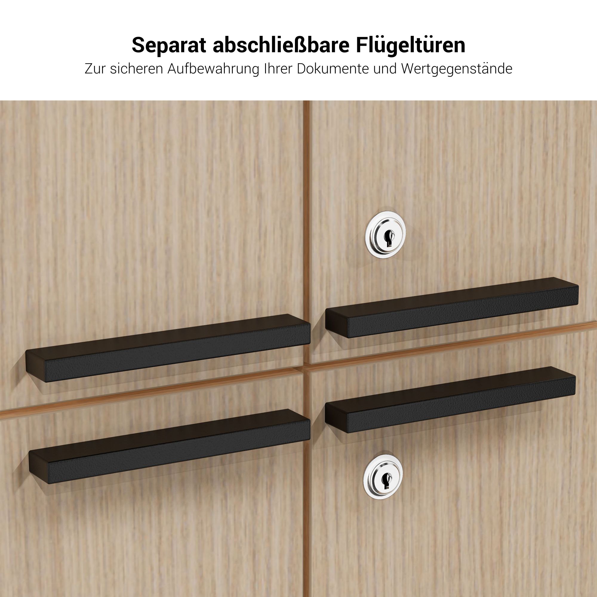 Bralco SILE Highboard | 2 oh, 2025 x 1250 mm, noix - 6 Main Image