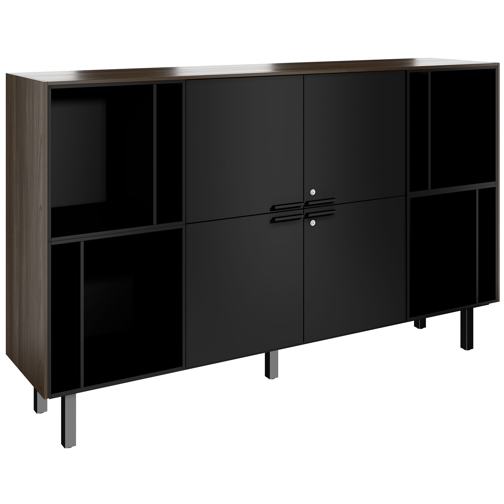 Bralco SILE Highboard | 2 oh, 2025 x 1250 mm, noix - 1 Main Image