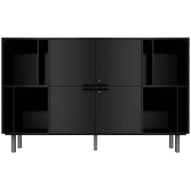 BRALCO SILE Highboard | 2 OH, 2025 x 1250 mm, Nussbaum BRALCO SILE Highboard | 2 OH, 2025 x 1250 mm, Nussbaum
