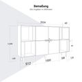 Bralco SILE Highboard | 2 oh, 2025 x 1250 mm, noix - 10 Thumbnail Image