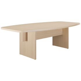 BRALCO SILE Konferenztisch | Bootsform, 2400 - 4200 mm (6 - 16 Personen), Kabelschacht optional, Eiche