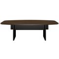 BRALCO SILE Konferenztisch | Bootsform, 2400 - 4200 mm (6 - 16 Personen), Kabelschacht optional, Nussbaum - 2 Thumbnail Image