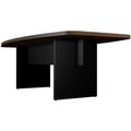 BRALCO SILE Konferenztisch | Bootsform, 2400 - 4200 mm (6 - 16 Personen), Kabelschacht optional, Nussbaum - 3 Thumbnail Image