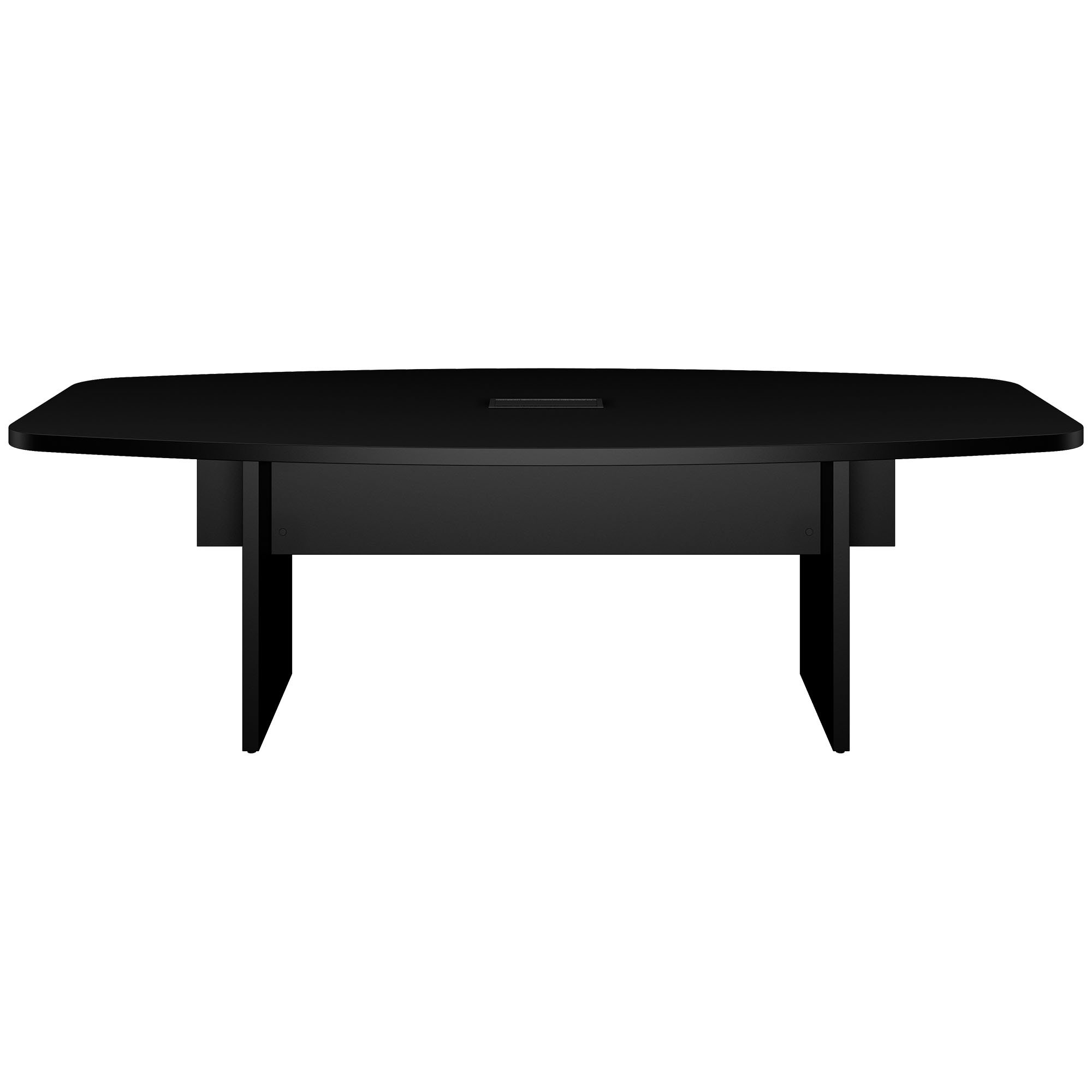 BRALCO SILE conference table | Boat shape, 2400 - 4200 mm (6 - 16 people), cable duct optional, black - 2 Main Image