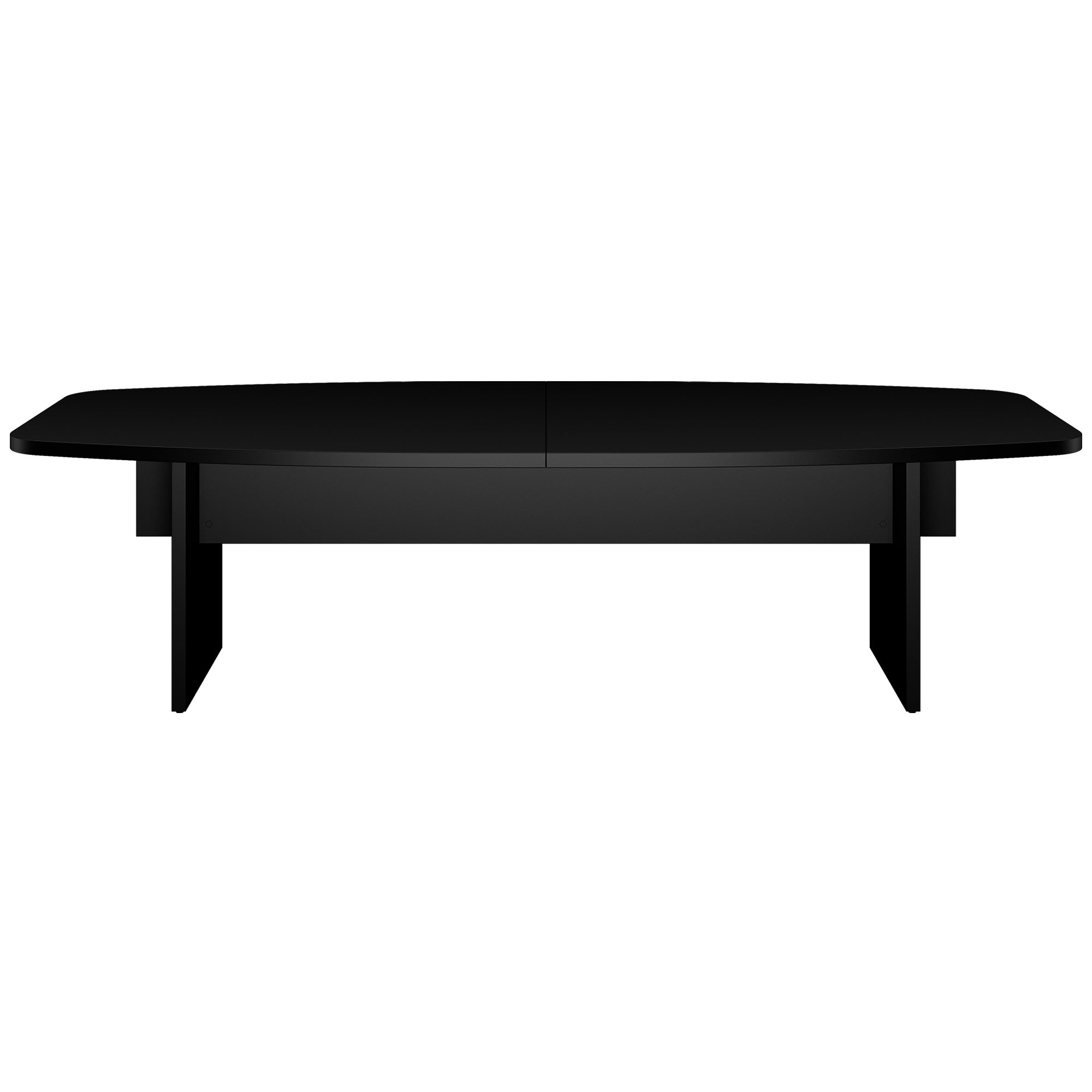 BRALCO SILE conference table | Boat shape, 2400 - 4200 mm (6 - 16 people), cable duct optional, black - 2 Main Image