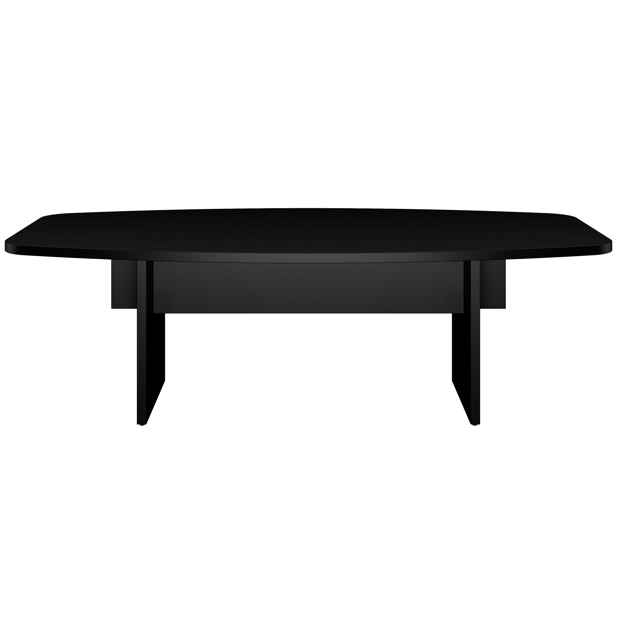 BRALCO SILE conference table | Boat shape, 2400 - 4200 mm (6 - 16 people), cable duct optional, black - 2 Main Image