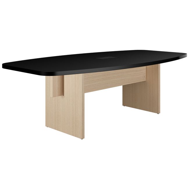 BRALCO SILE Konferenztisch | Bootsform, 2400 - 4200 mm (6 - 16 Personen), Kabelschacht optional, Schwarz BRALCO SILE Konferenztisch | Bootsform, 2400 - 4200 mm (6 - 16 Personen), Kabelschacht optional, Schwarz