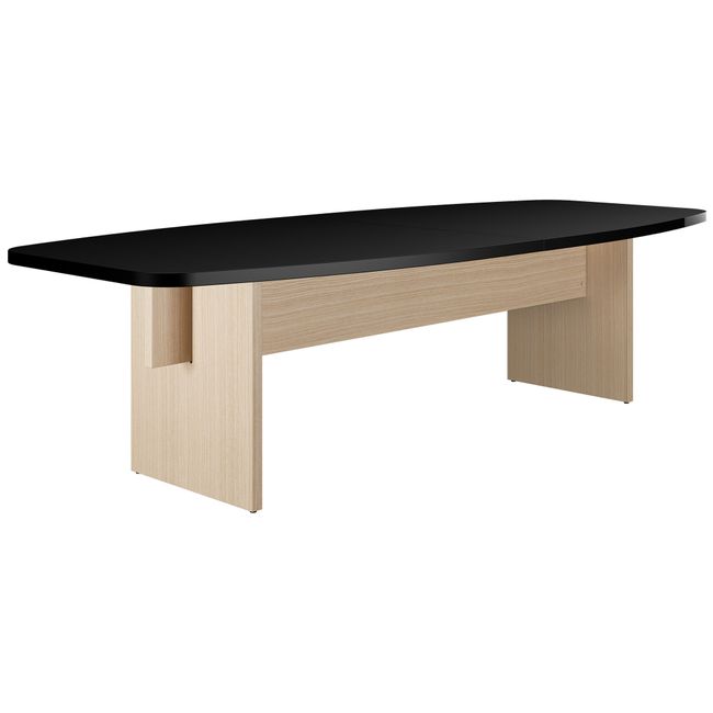 BRALCO SILE Konferenztisch | Bootsform, 2400 - 4200 mm (6 - 16 Personen), Kabelschacht optional, Schwarz BRALCO SILE Konferenztisch | Bootsform, 2400 - 4200 mm (6 - 16 Personen), Kabelschacht optional, Schwarz