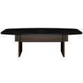BRALCO SILE conference table | Boat shape, 2400 - 4200 mm (6 - 16 people), cable duct optional, black - 2 Thumbnail Image
