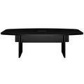 BRALCO SILE conference table | Boat shape, 2400 - 4200 mm (6 - 16 people), cable duct optional, black - 2 Thumbnail Image