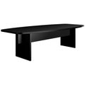 BRALCO SILE conference table | Boat shape, 2400 - 4200 mm (6 - 16 people), cable duct optional, black - 1 Thumbnail Image
