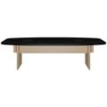 BRALCO SILE conference table | Boat shape, 2400 - 4200 mm (6 - 16 people), cable duct optional, black - 2 Thumbnail Image