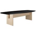 BRALCO SILE conference table | Boat shape, 2400 - 4200 mm (6 - 16 people), cable duct optional, black - 1 Thumbnail Image