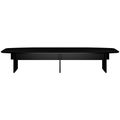 BRALCO SILE conference table | Boat shape, 2400 - 4200 mm (6 - 16 people), cable duct optional, black - 2 Thumbnail Image