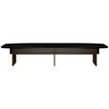 BRALCO SILE conference table | Boat shape, 2400 - 4200 mm (6 - 16 people), cable duct optional, black - 2 Thumbnail Image