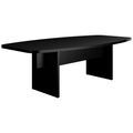 BRALCO SILE conference table | Boat shape, 2400 - 4200 mm (6 - 16 people), cable duct optional, black - 1 Thumbnail Image