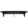 BRALCO SILE conference table | Boat shape, 2400 - 4200 mm (6 - 16 people), cable duct optional, black - 2 Thumbnail Image