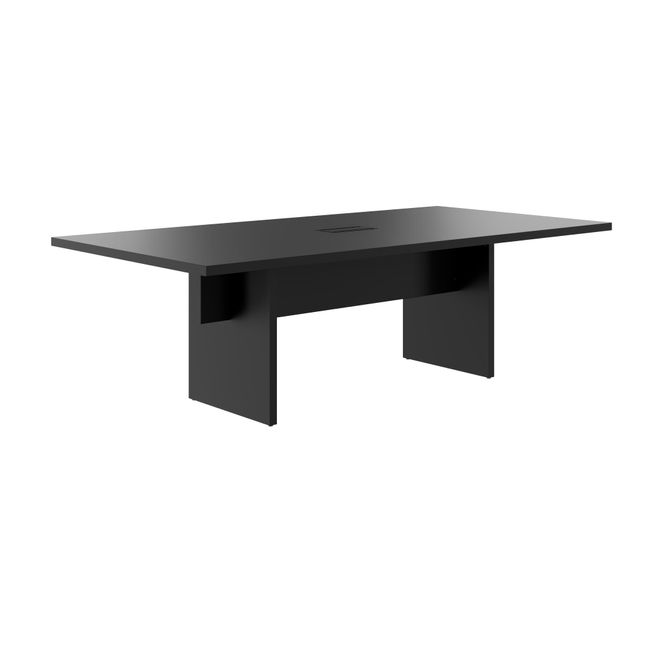 BRALCO SILE Konferenztisch | 2400 - 4200 mm (6 - 16 Personen), elektrifiziert, Schwarz