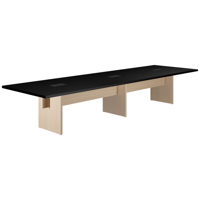 BRALCO SILE Konferenztisch | 2400 - 4200 mm (6 - 16 Personen), elektrifiziert, Schwarz BRALCO SILE Konferenztisch | 2400 - 4200 mm (6 - 16 Personen), elektrifiziert, Schwarz