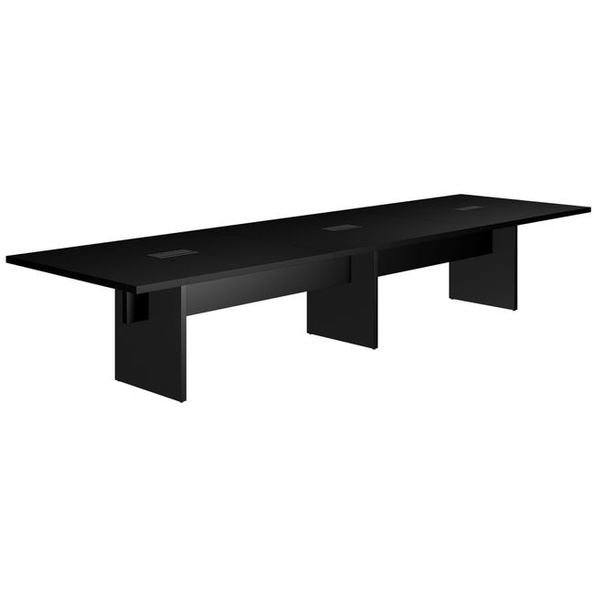 BRALCO SILE Table de conférence | 2400 - 4200 mm (6 - 16 personnes), électrifié, noir  - 1 Main Image