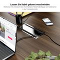 BRALCO SILE Konferenztisch | 2400 - 4200 mm (6 - 16 Personen), elektrifiziert, Schwarz - 7 Thumbnail Image