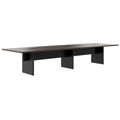 BRALCO SILE Konferenztisch | 2400 - 4200 mm (6 - 16 Personen), elektrifiziert, Nussbaum