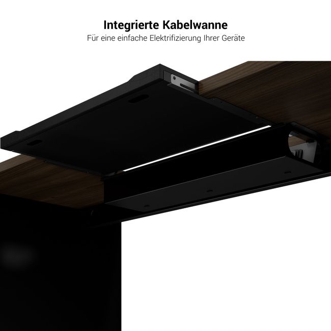 BRALCO SILE Schreibtisch | 1800 - 2000 mm, Wangengestell, Nussbaum